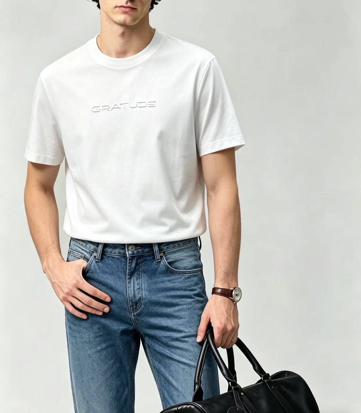 Armani 阿玛尼2026夏季新品爆款短袖圆领T恤，釆用高密度蓝鲸莫代尔棉面料；具有超强吸湿排汗性；冰