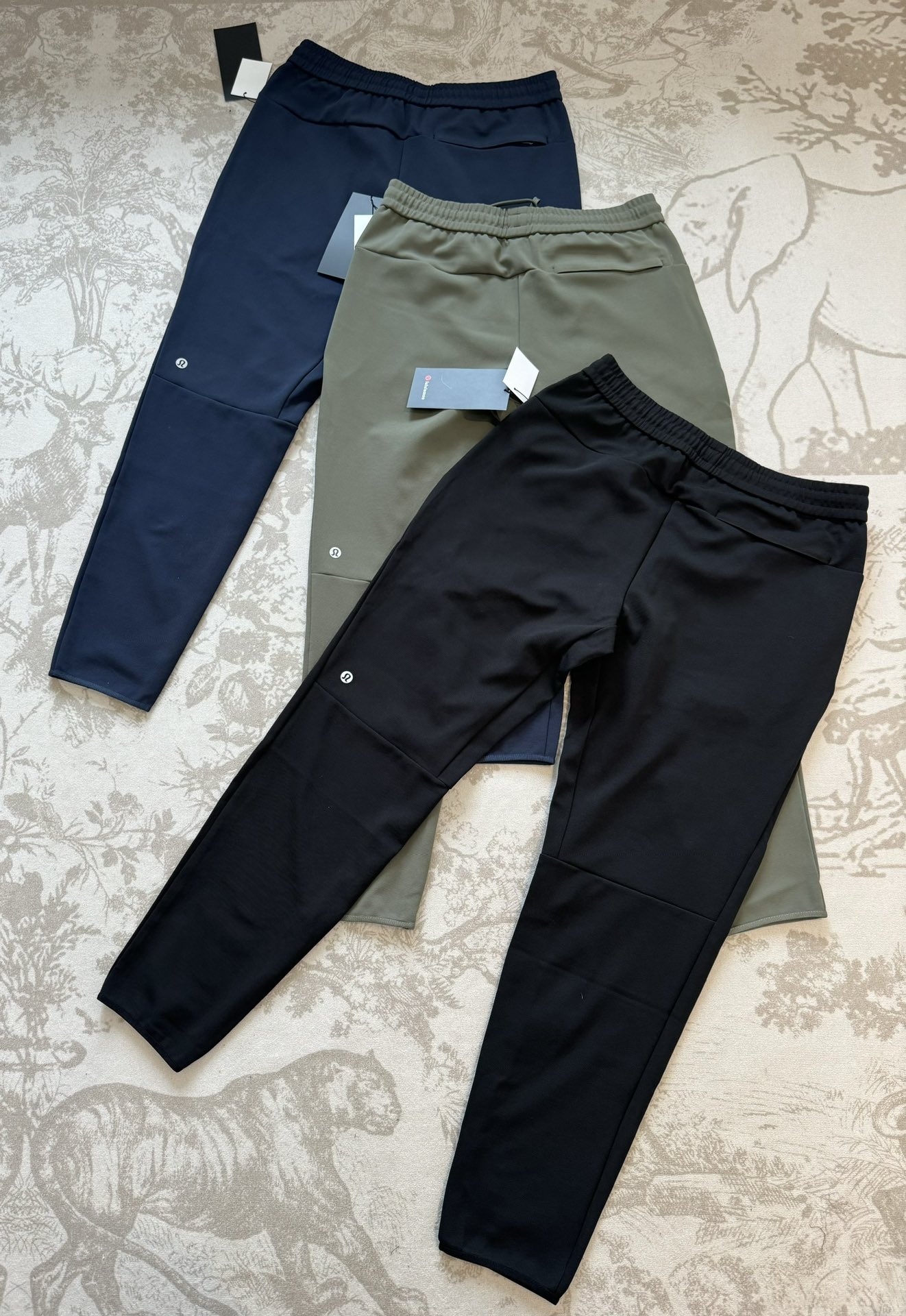 Lulu Lightweight Waffle Knit Joggers - Reflective Logo, Straight Leg Fit