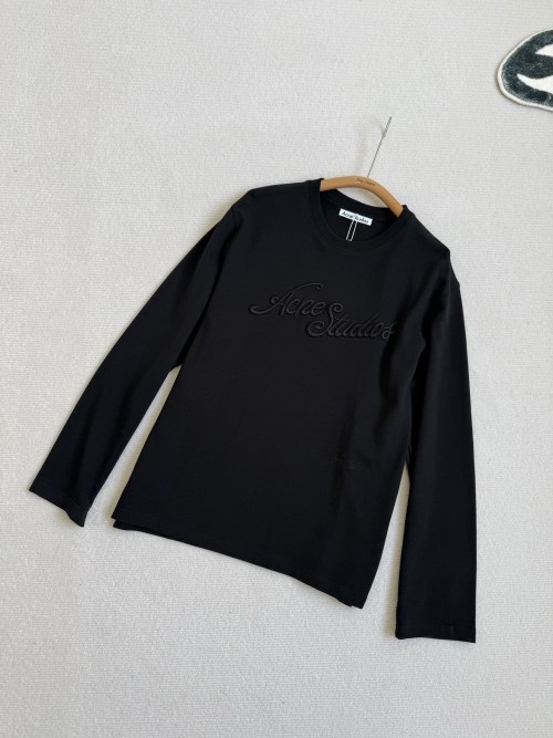 Acne Studios Embroidered Logo Long Sleeve Crewneck Sweatshirt 1 Acne Studios Embroidered Logo Long Sleeve Crewneck Sweatshirt