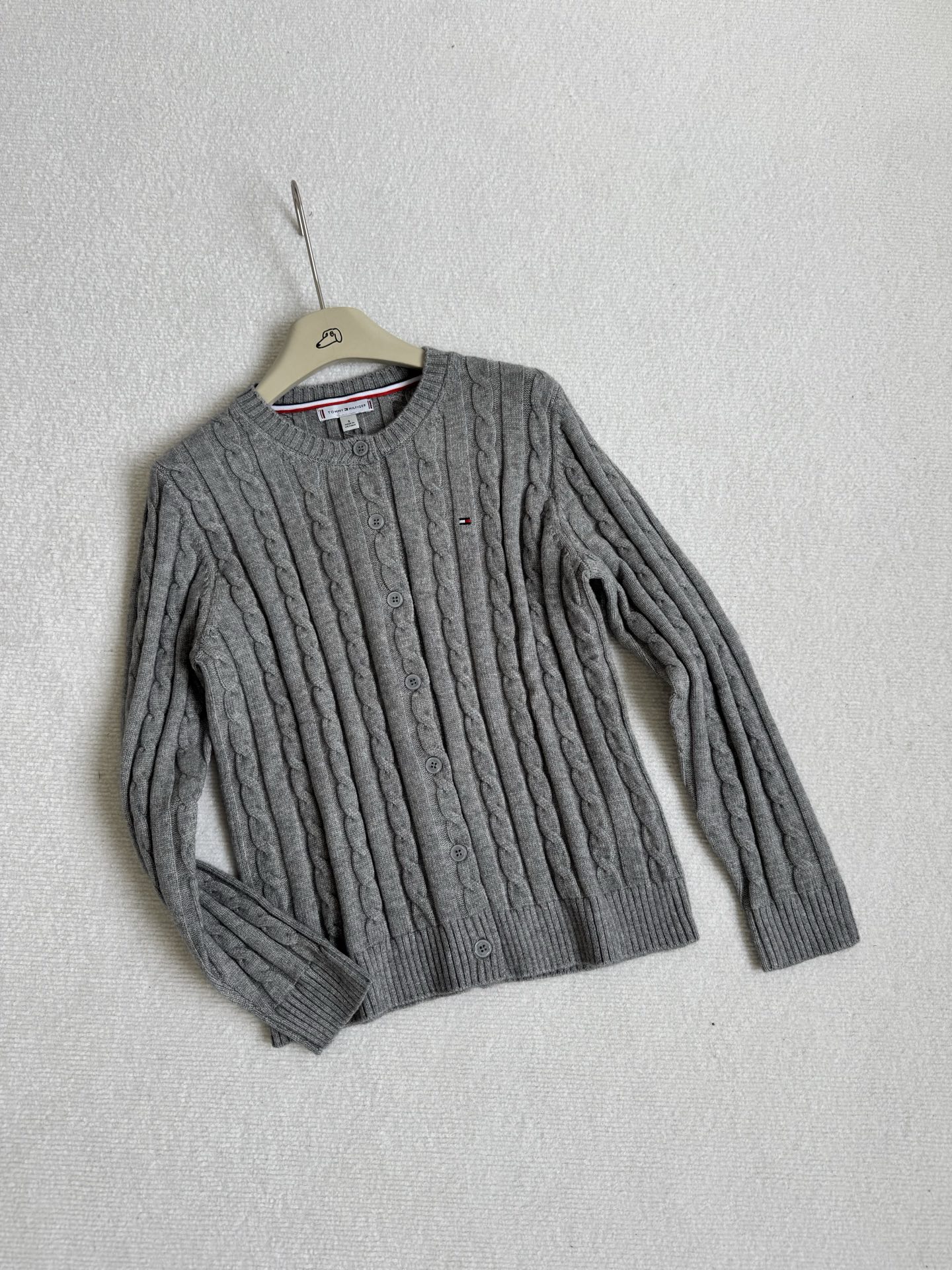 Tommy Hilfiger Women's Wool Blend Cable Knit Cardigan Sweater - Fall Essential