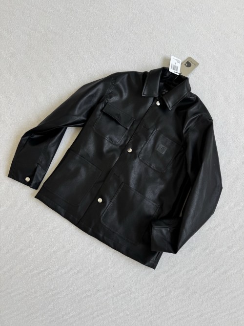 Products 29 Carhartt WIP SS25 Detroit Jacket - Square Logo Faux Leather - Unisex