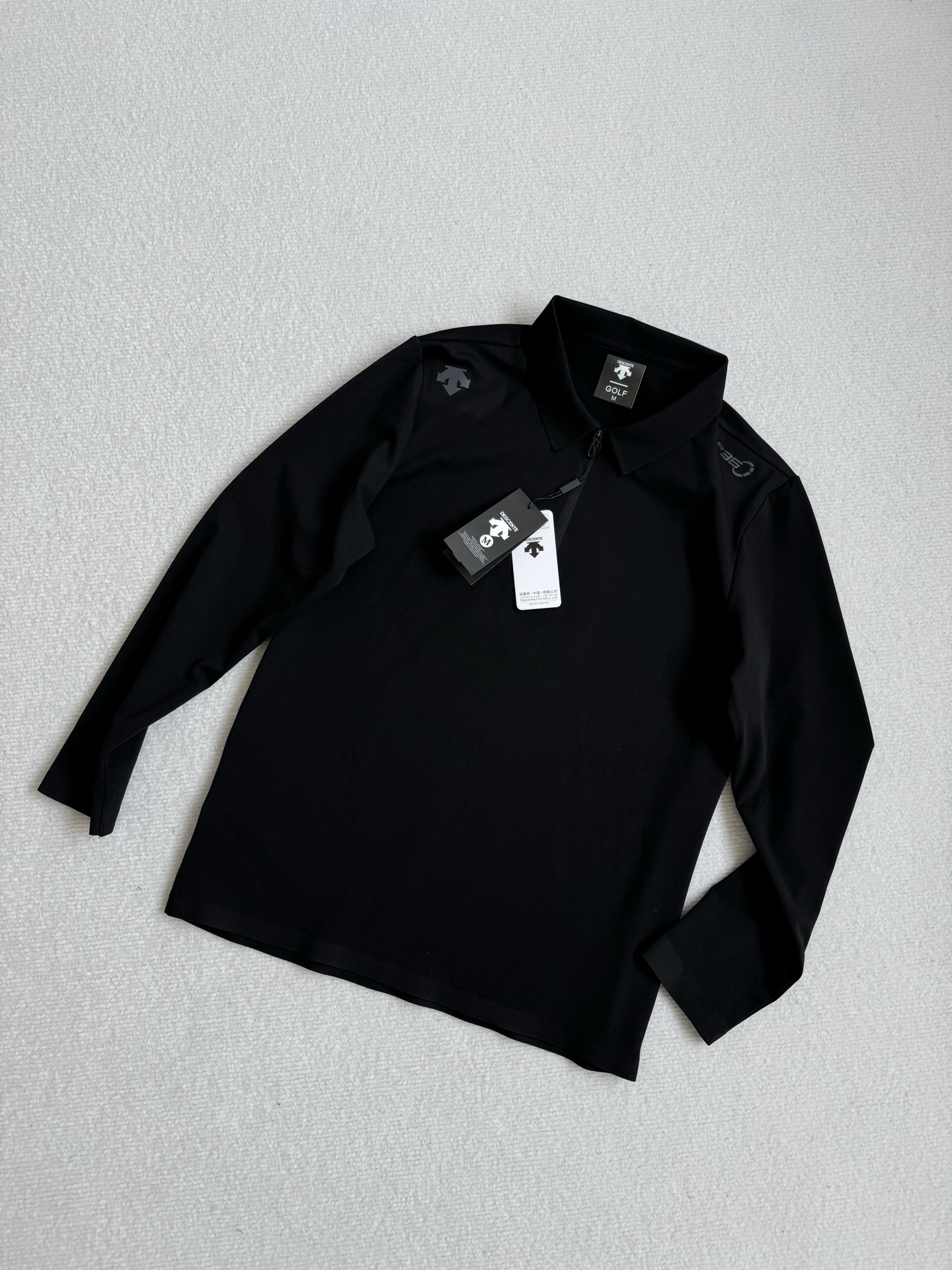 Descente Men's Golf Long Sleeve Polo Shirt - Outdoor Sportswear