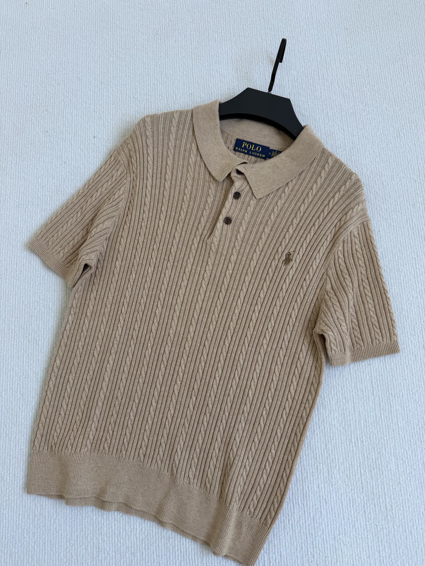 Вязаное поло Ralph Lauren с фактурным узором