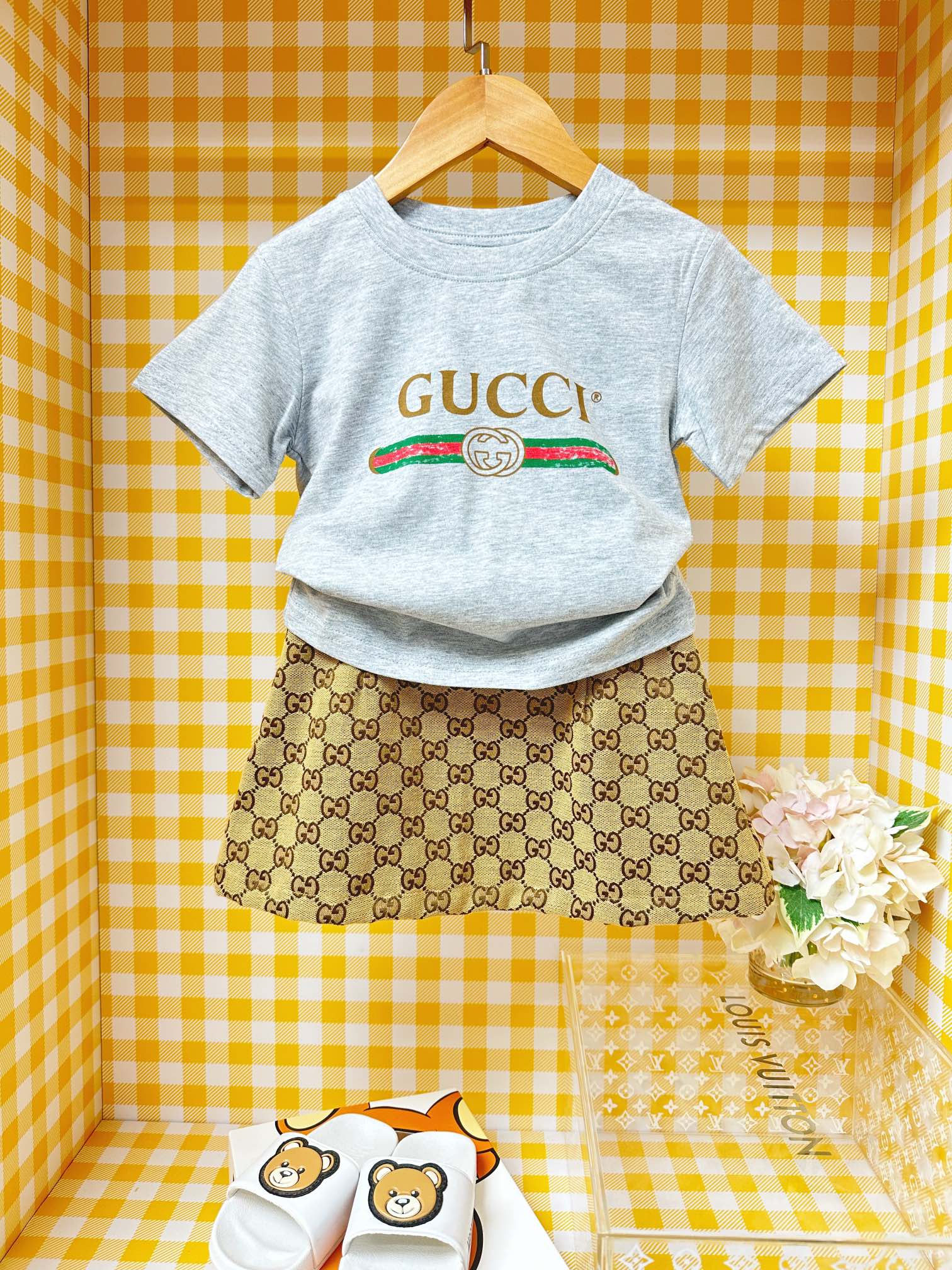 Gucci Kids GG-Patterned Pleated Skirt - Designer Mini Skirt for Girls 5 i1751438273 615 3