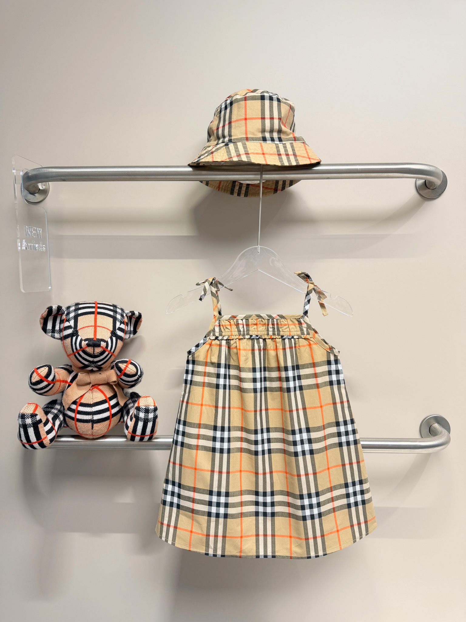 Conjunto de vestido de tirantes con estampado de cuadros B (entrega a principios de abril), vestido de tirantes de cuad…
