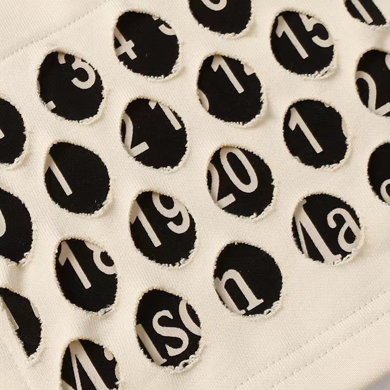DX 817 Shorts Madison margiela’s new sticker shorts Black, almond. SMLXL - 图片 5