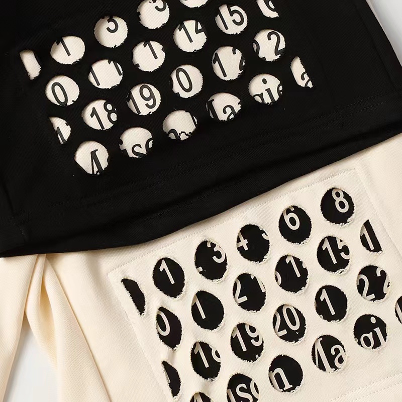 DX 817 Shorts Madison margiela’s new sticker shorts Black, almond. SMLXL - 图片 9