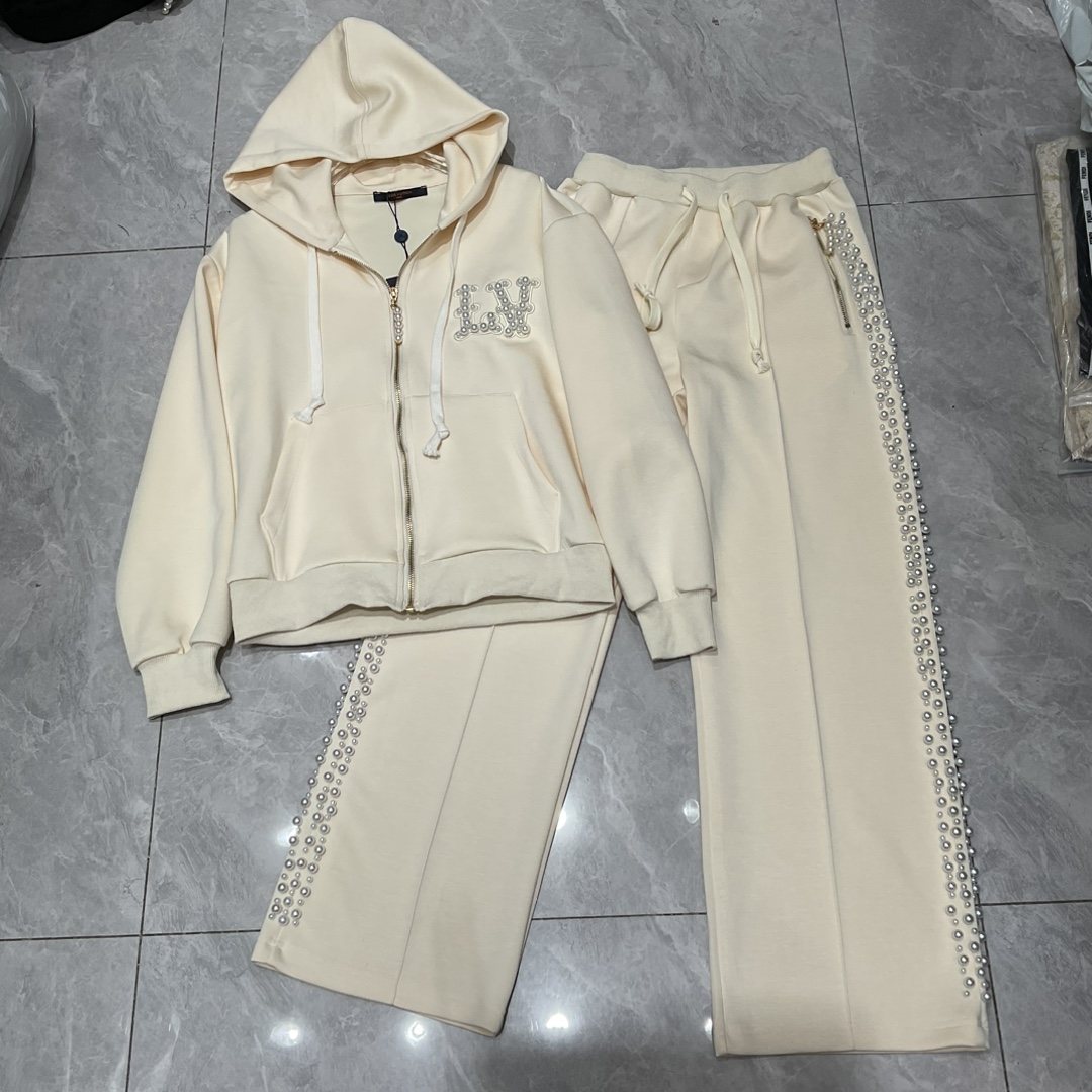 Louis Vuitton Clothing Two Piece Outfits & Matching Sets Cotton Spring Collection Hooded Top