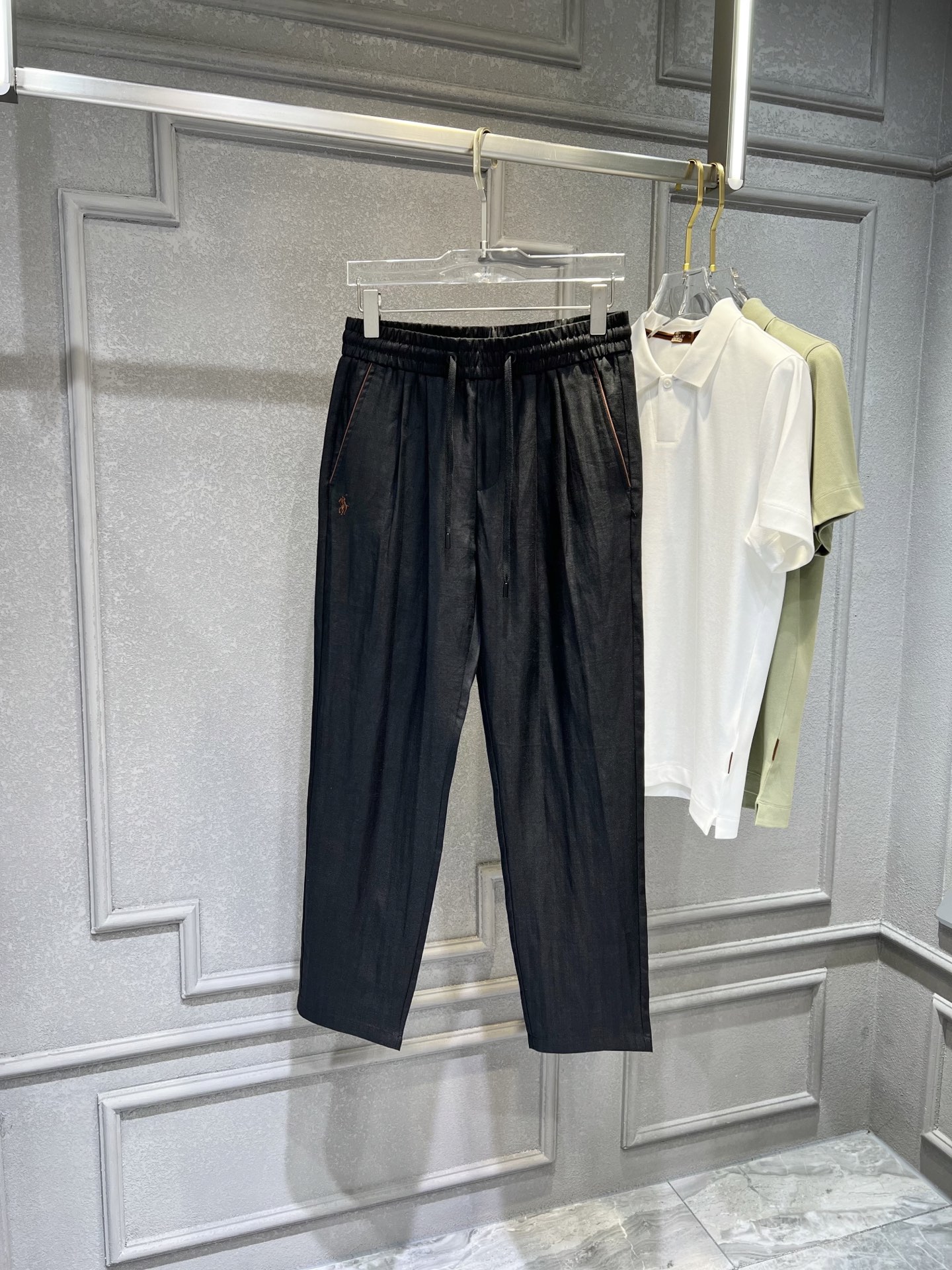 NO:160817,New spring and summer style #Tensi linen fabric Black code: -,,alexander wang19860909春夏新款 #天丝亚麻面料 黑色码数: -,,alexander wang,Men's clothing