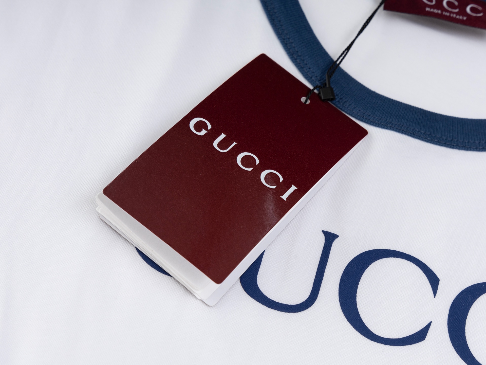 Guc 1921徽章印花短袖 面料采用24S 185g特纺紧密棉