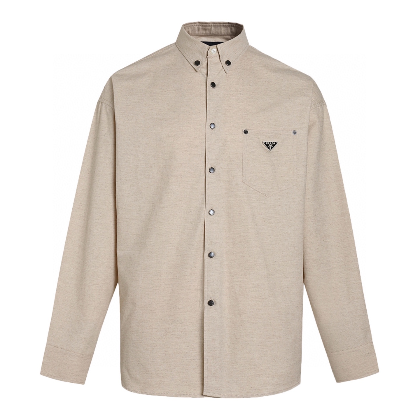 [Suministro exclusivo] Camisa de lino con botones y bolsillo triangular Pra La versión original fue comprada y desarrol…