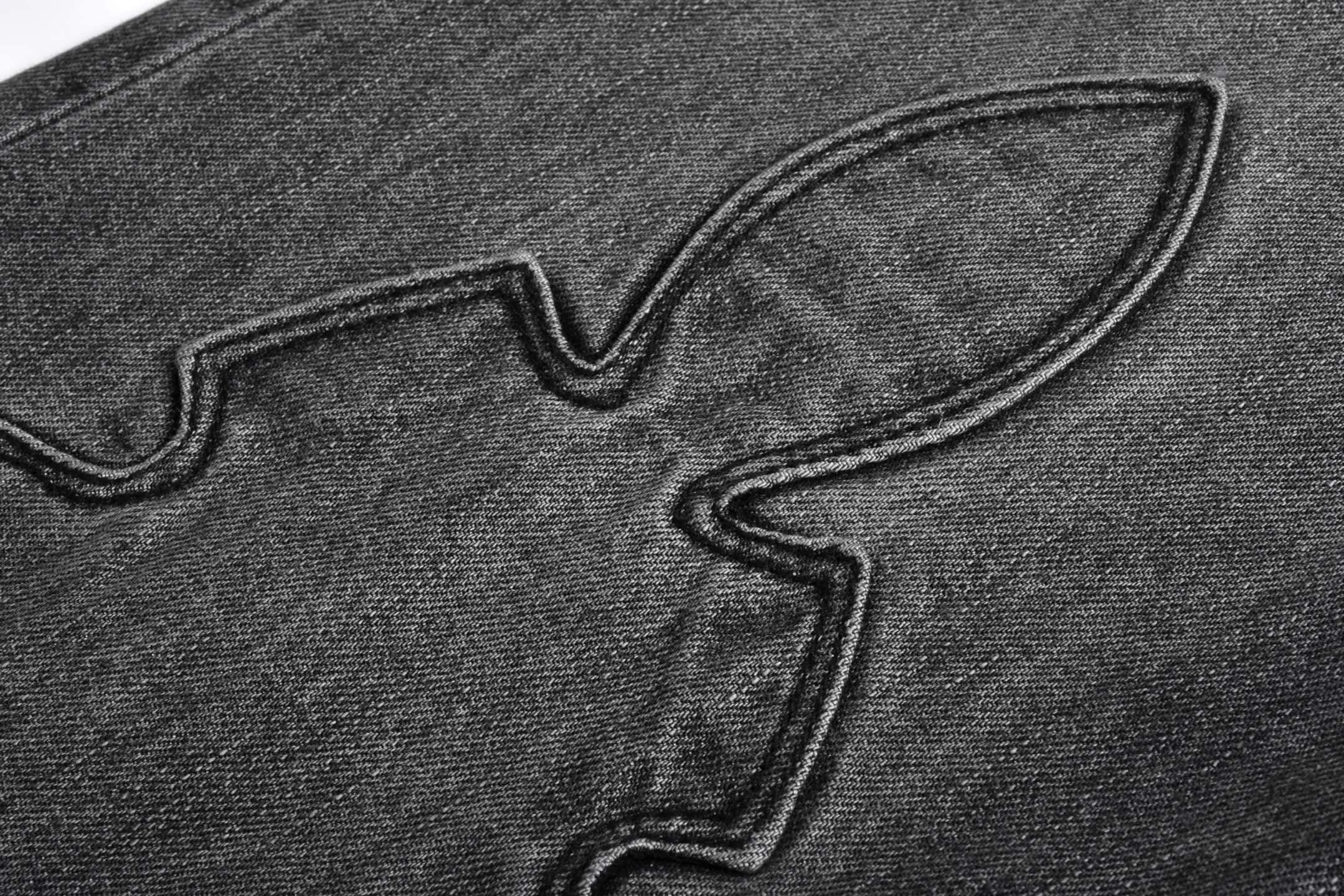 Chrome Hearts CH 克罗心限定火焰贴皮牛仔裤