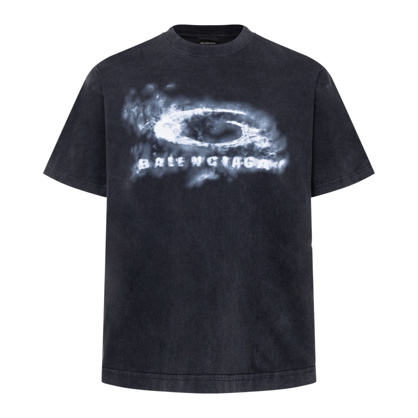 P140 BLCG 26SS Camiseta de manga corta con estampado de anillo de humo y lavado decolorado. Desarrollo comprado origina…