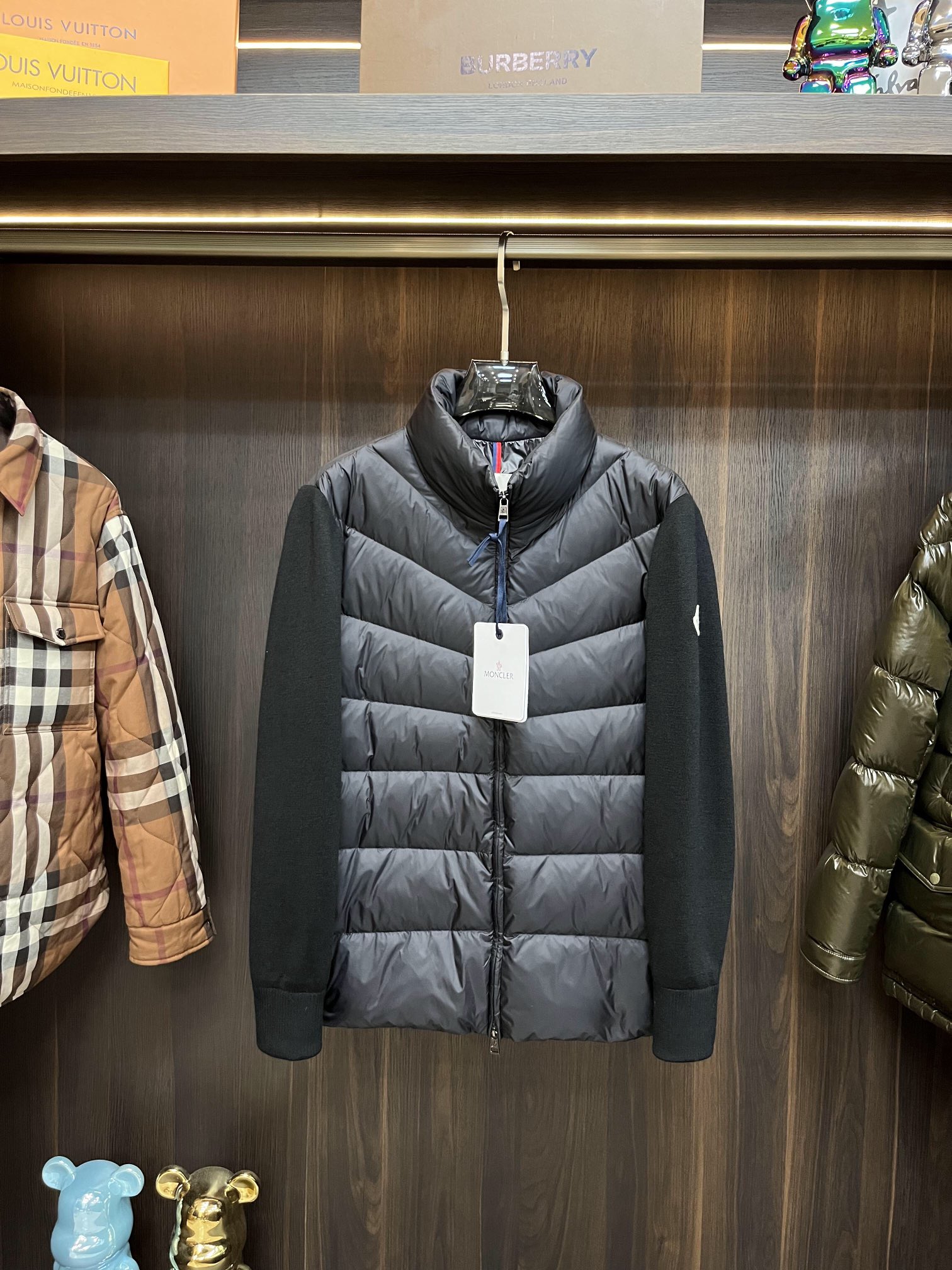 Moncler Clothing Coats & Jackets Down Jacket White Splicing Down Duck Wool Fall/Winter Collection