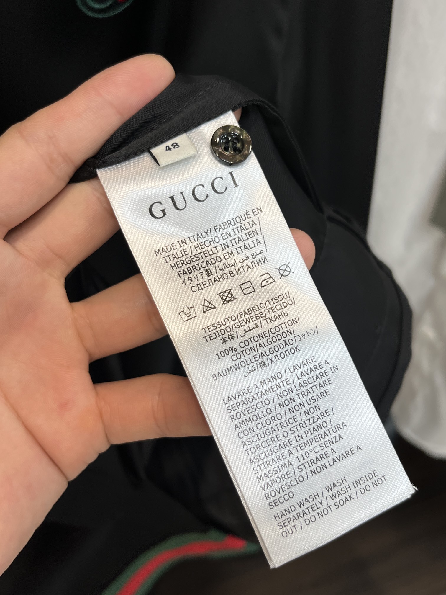 主推Gucci古驰独家专供新款时尚休闲翻长袖衬衫高端原单衬衫潮流时尚休闲衬衫透气舒适度高细节无可挑剔品牌