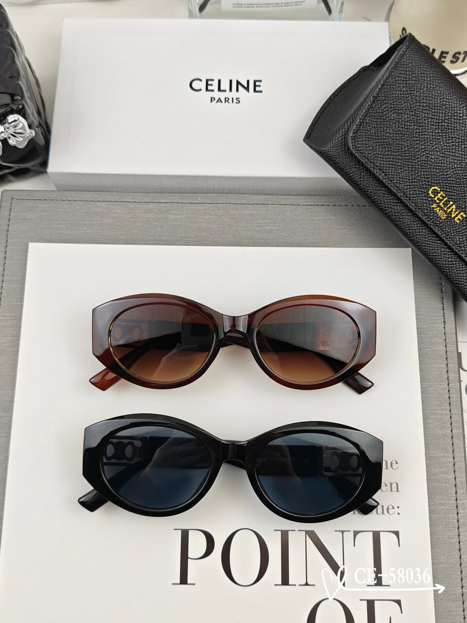   👓.【法国塞林-CELINE】
         🕶️.【宝丽来树脂偏光镜片】
         ⭐