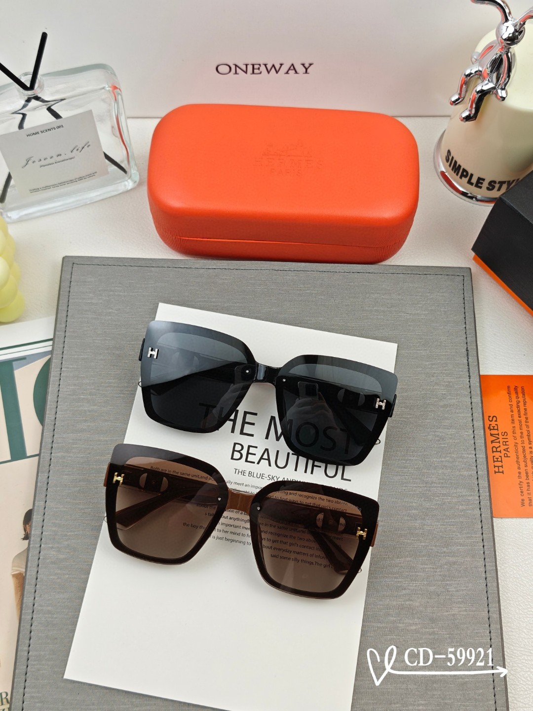    👓.【爱马仕-HERMES】
         🕶.【宝丽来树脂偏光镜片】
         ⭐️