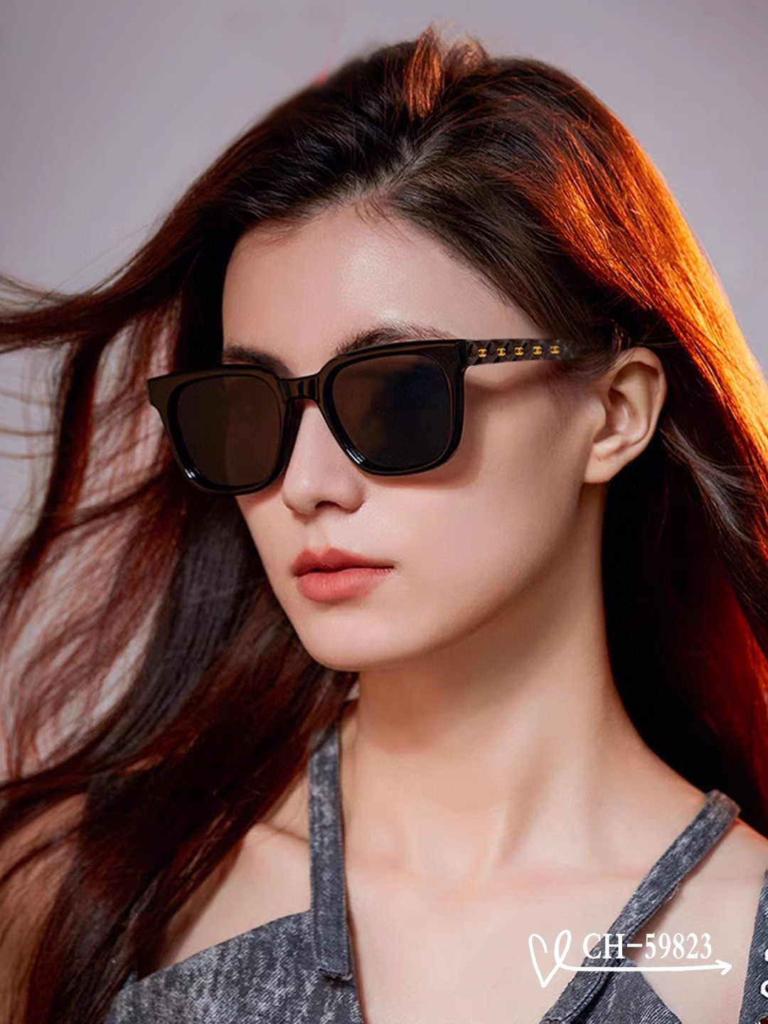 NO:248750,.【French Chanel-CHANEL】.【Polaroid resin high-definition lens】.【TR frame-light and comfortable to wear】.【size63-17-140】.【New small-scented sunglasses reduce the burden of strong light, block harmful light and prevent radiation, essential products for travel and clothes, and you can also use it when driving!  Brand philosophy - popular is fleeting, and style is forever. A must-have when going out!  Model59823♀】Glasses, sunglasses, glasses, chanel, chanel19860909.【法国香奈儿-CHANEL】 .【宝丽来树脂高清镜片】 .【TR镜架-轻便佩戴舒适】 .【size63-17-140】 .【新款小香太阳镜减轻强光负担,遮挡有害光线防辐射,出行旅游搭配衣服必备品,开车也可以用哦！品牌理念-流行稍纵即逝,风格永存.出门必备哦！Model59823♀】眼镜墨镜太阳镜,眼镜,chanel,chanel,glasses