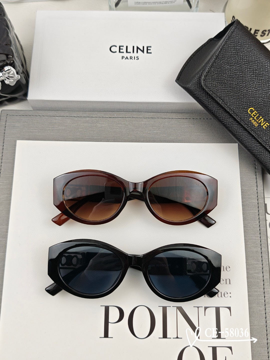    👓.【法国塞林-CELINE】
         🕶️.【宝丽来树脂偏光镜片】
         