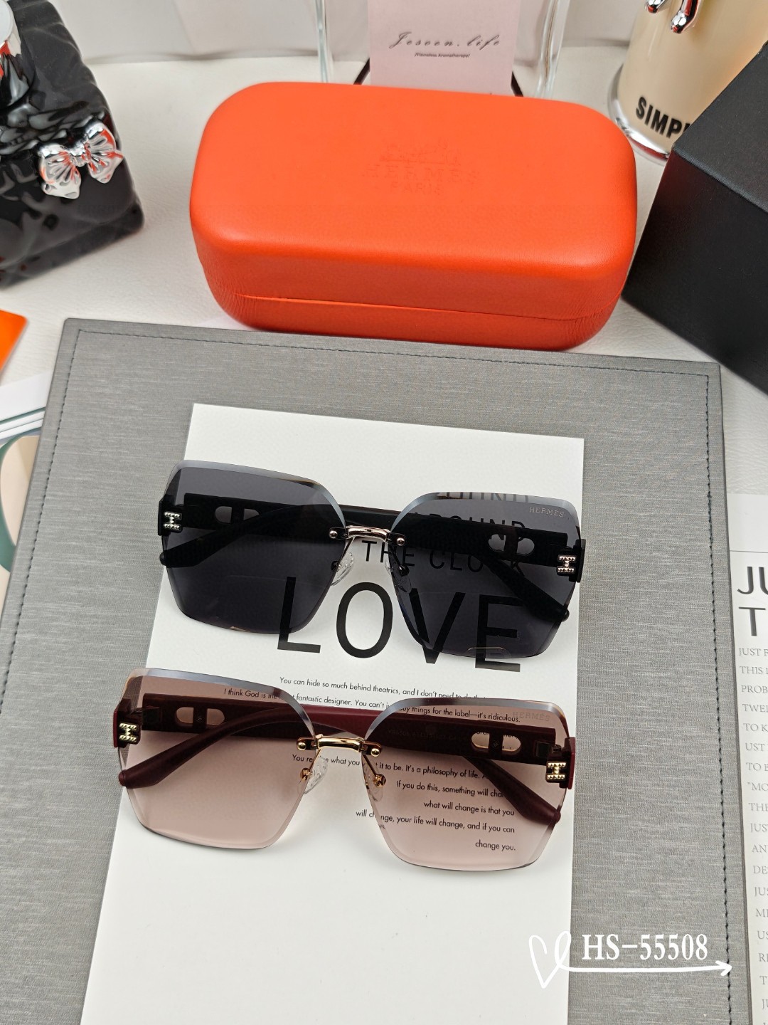    👓.【爱马仕-HERMES】
         🕶.【宝丽来树脂偏光镜片】
         ⭐️