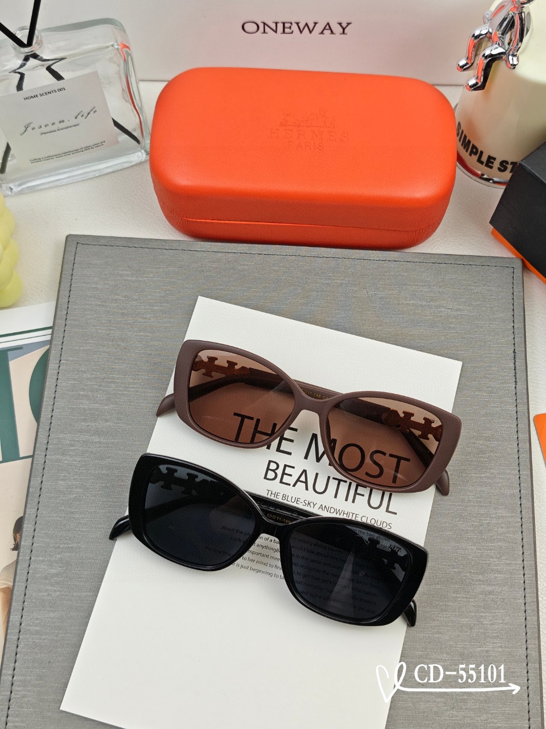    👓.【爱马仕-HERMES】
         🕶.【宝丽来树脂偏光镜片】
         ⭐️