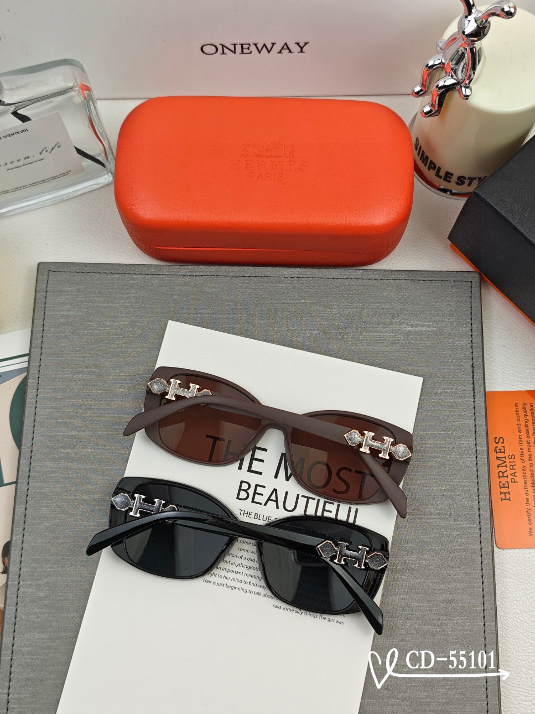    👓.【爱马仕-HERMES】
         🕶.【宝丽来树脂偏光镜片】
         ⭐️