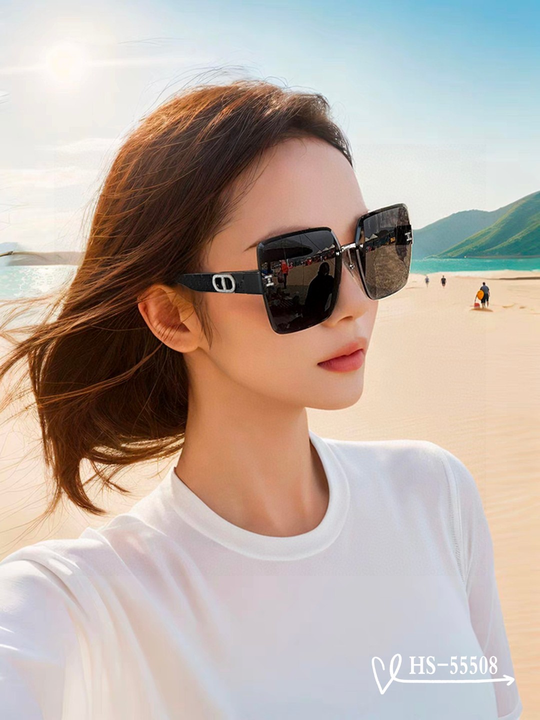 NO:256510,.【HERMES-HERMES】.【Polaroid resin polarized lens】.【TR90 frame is light and comfortable to wear】.【size59-13-147,】.【New sunglasses reduce the burden of strong light, block harmful light and prevent radiation, must-have items for travel and matching clothes, and you can also use it when driving!  Lead the new fashion concept and don't let the sun disturb your interest. There must be a color suitable for you! Model55508♀】Glasses, sunglasses, sunglasses, glasses, hermes, hermes19860909.【爱马仕-HERMES】 .【宝丽来树脂偏光镜片】 .【TR90镜架轻便佩戴舒适】 .【size59-13-147,】 .【新款太阳镜减轻强光负担,遮挡有害光线防辐射,出行旅游搭配衣服必备品,开车也可以用哦！引领时尚新概念,不让阳光打扰你的兴致.肯定有个颜色适合你哦!Model55508♀】眼镜墨镜太阳镜,眼镜,hermes,hermes,glasses