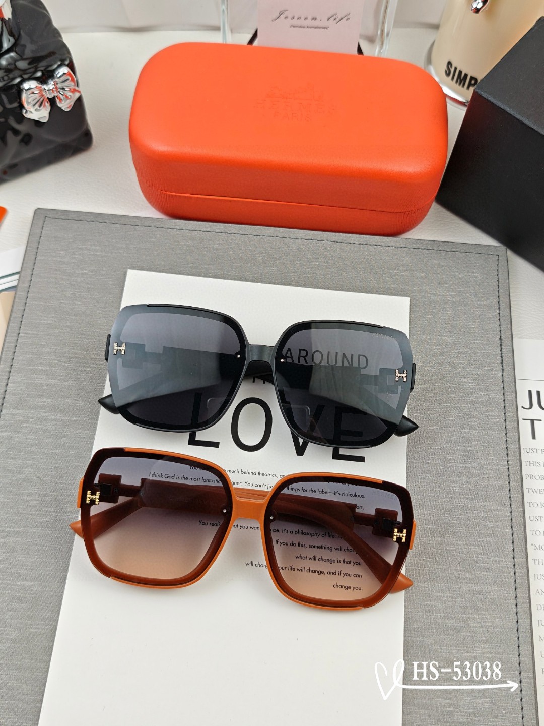    👓.【爱马仕-HERMES】
         🕶.【宝丽来树脂偏光镜片】
         ⭐️