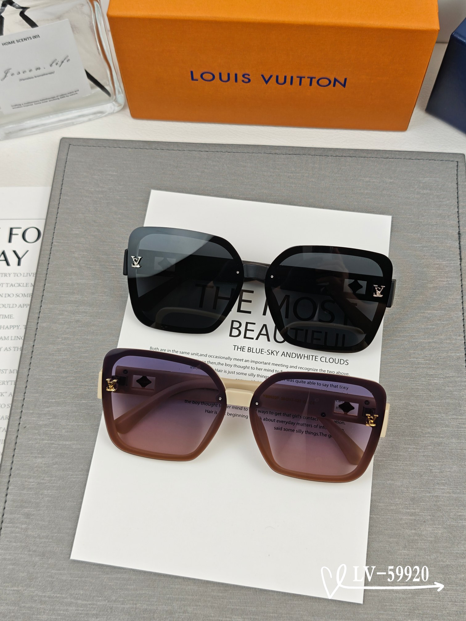 👓.【路易威登-LV】 🕶.【宝丽来树脂镜片】 ⭐️.【TR镜架轻便佩戴舒适】 🌟.【size：65-1