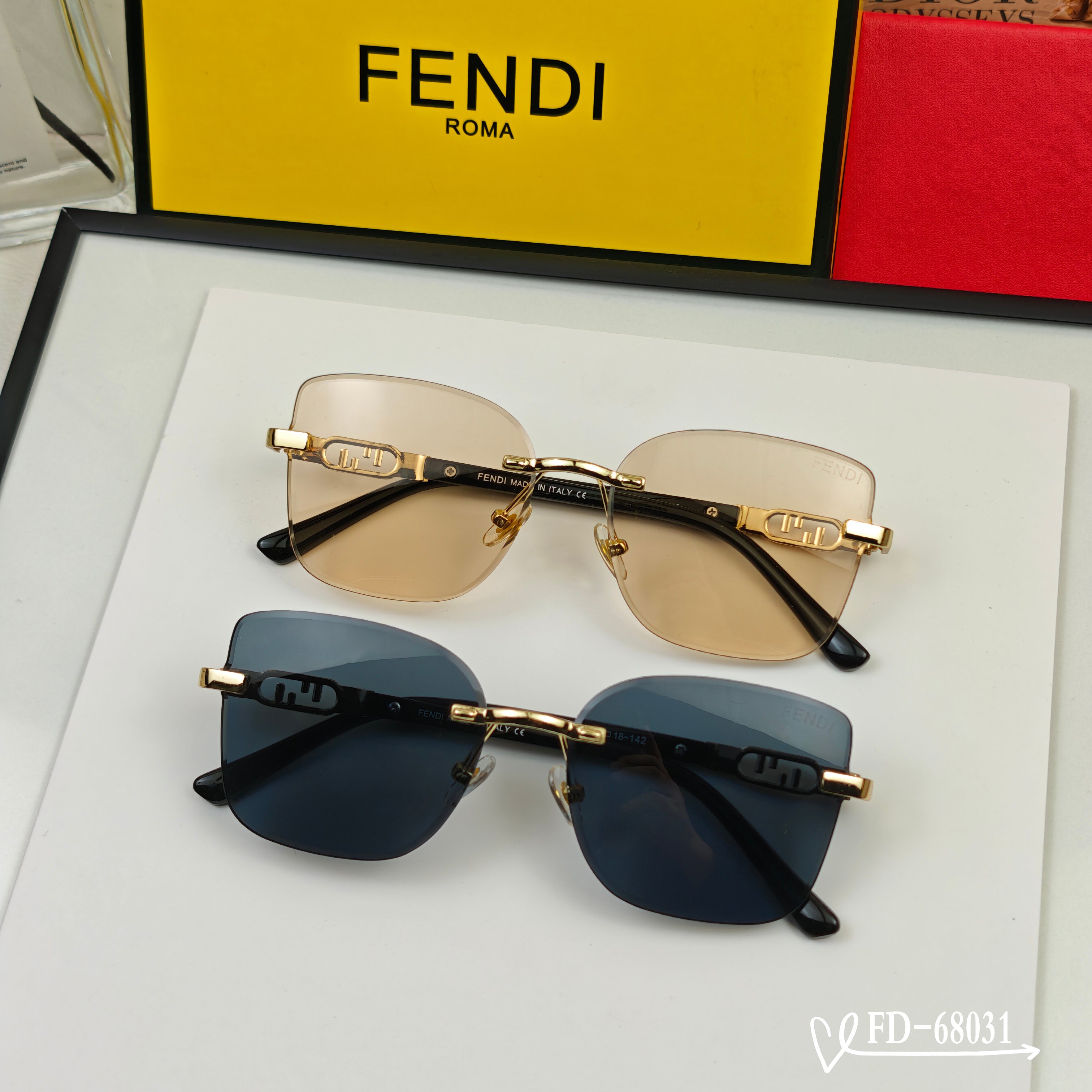 👓.【意大利芬迪-FENDI】 🕶.【宝丽来树脂偏光镜片】 ⭐️ .【金属镜架轻便佩戴舒适】 🌟 .【s