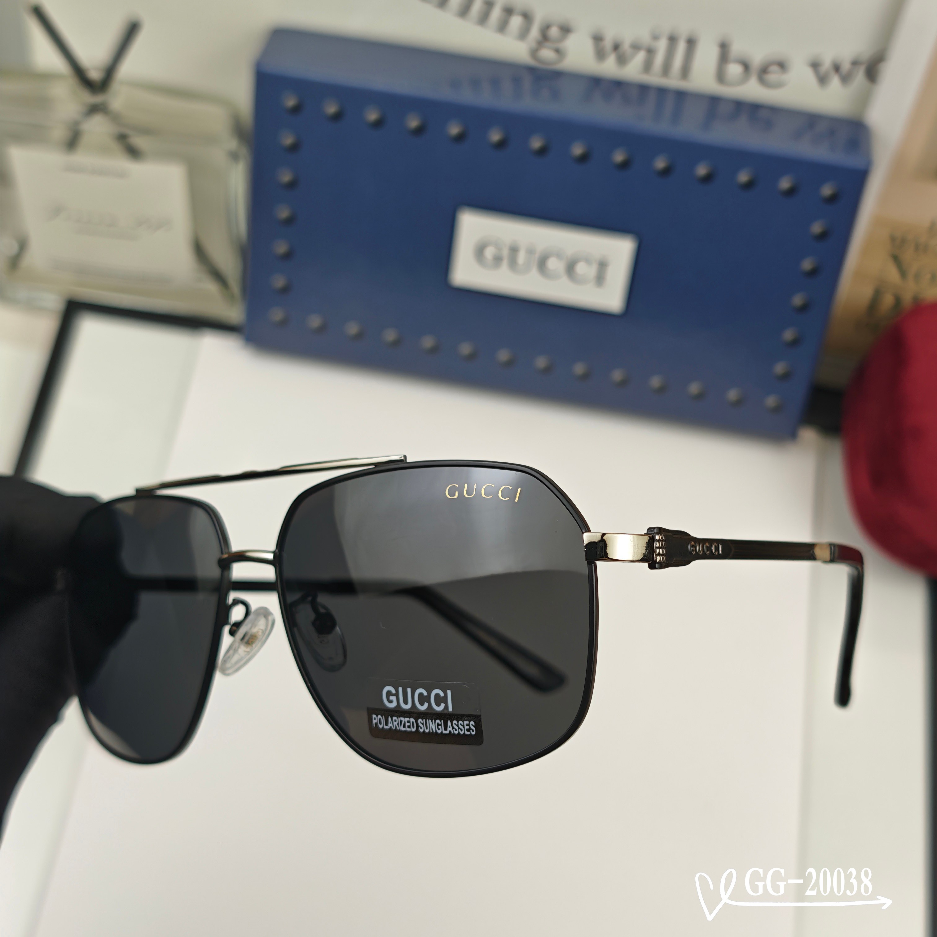 👓.【意大利古琦-GUCCI】 🕶.【宝丽来树脂偏光镜片】 ⭐️ .【精钢镜架-轻便佩戴舒适】 🌟 .【