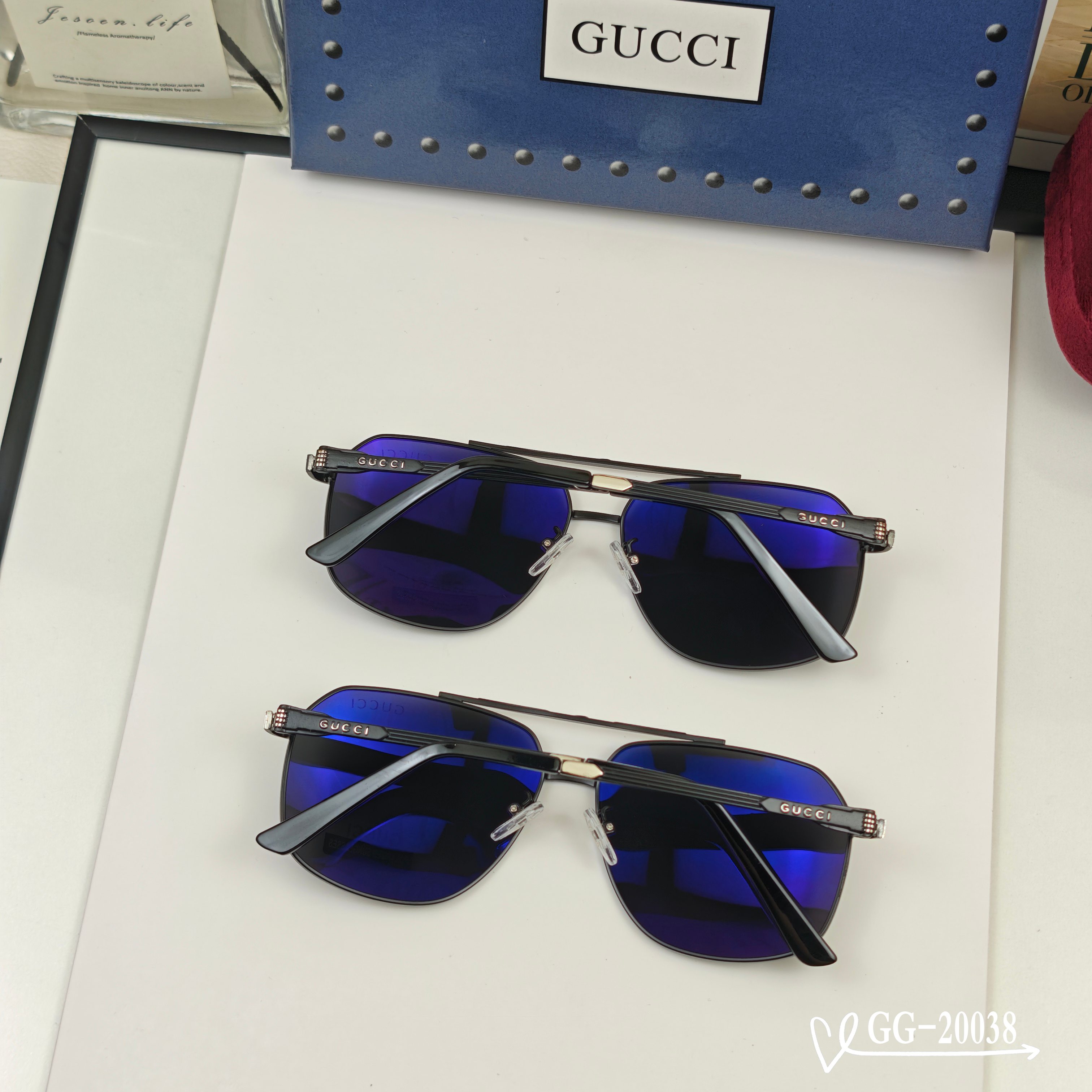 👓.【意大利古琦-GUCCI】 🕶.【宝丽来树脂偏光镜片】 ⭐️ .【精钢镜架-轻便佩戴舒适】 🌟 .【