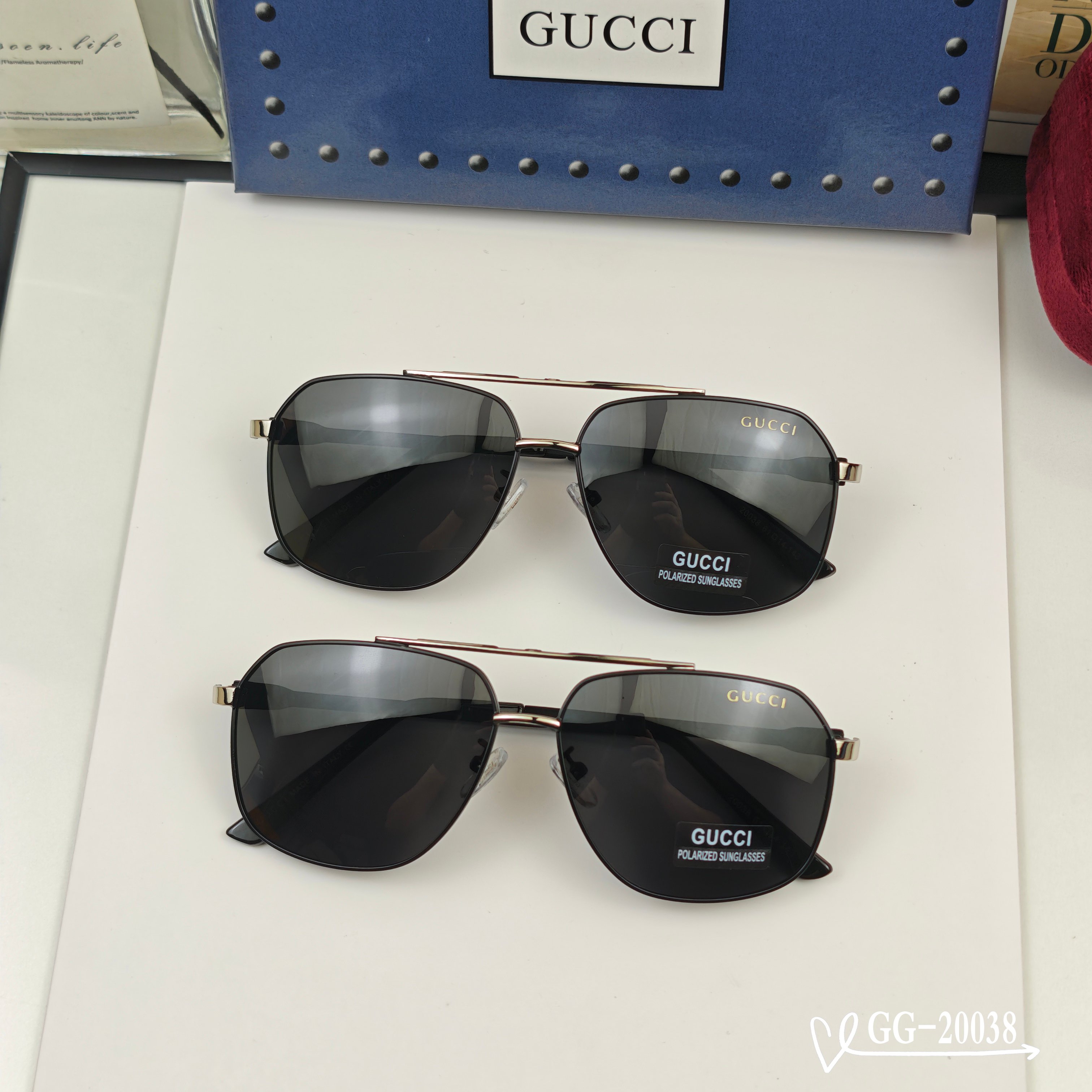 👓.【意大利古琦-GUCCI】 🕶.【宝丽来树脂偏光镜片】 ⭐️ .【精钢镜架-轻便佩戴舒适】 🌟 .【