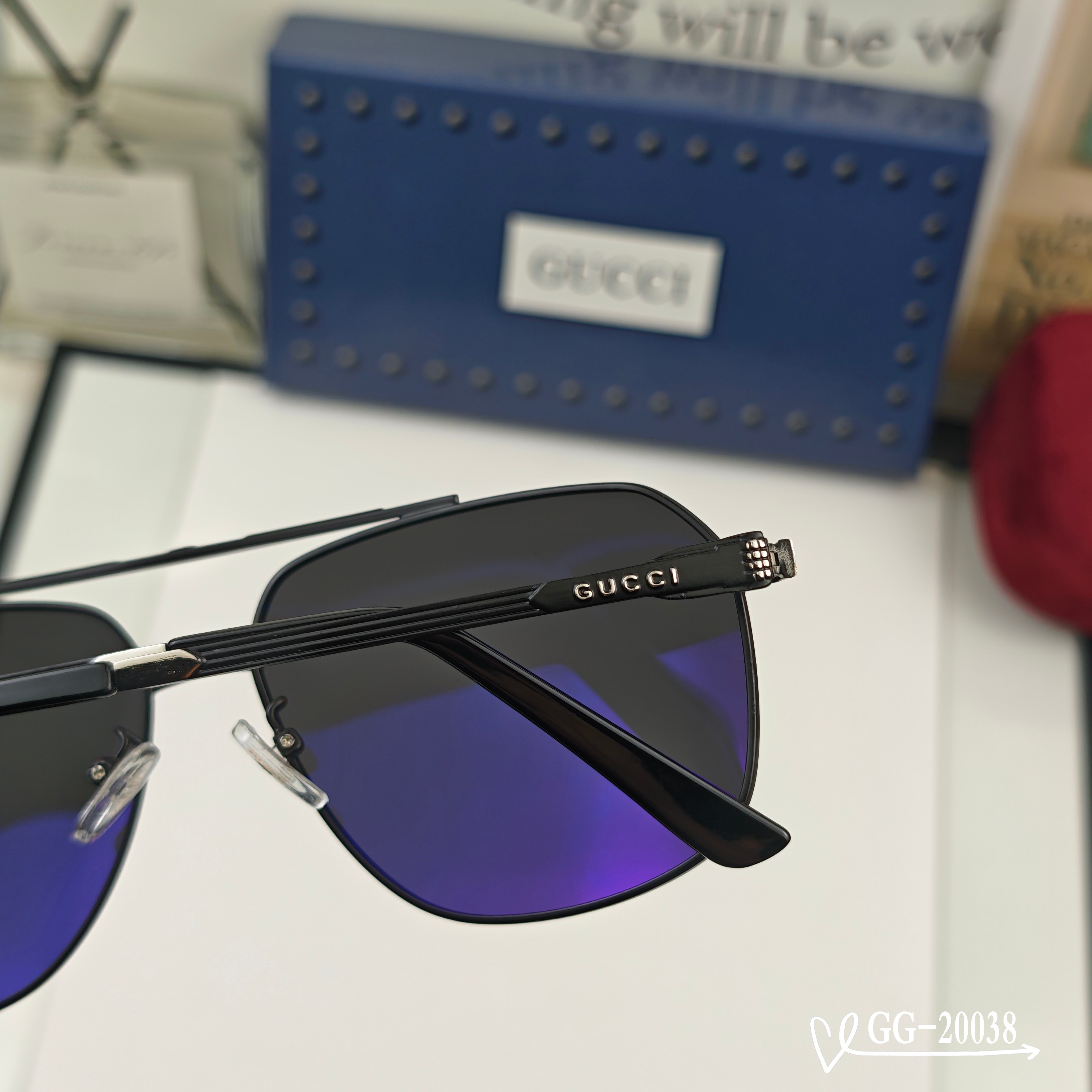 👓.【意大利古琦-GUCCI】 🕶.【宝丽来树脂偏光镜片】 ⭐️ .【精钢镜架-轻便佩戴舒适】 🌟 .【