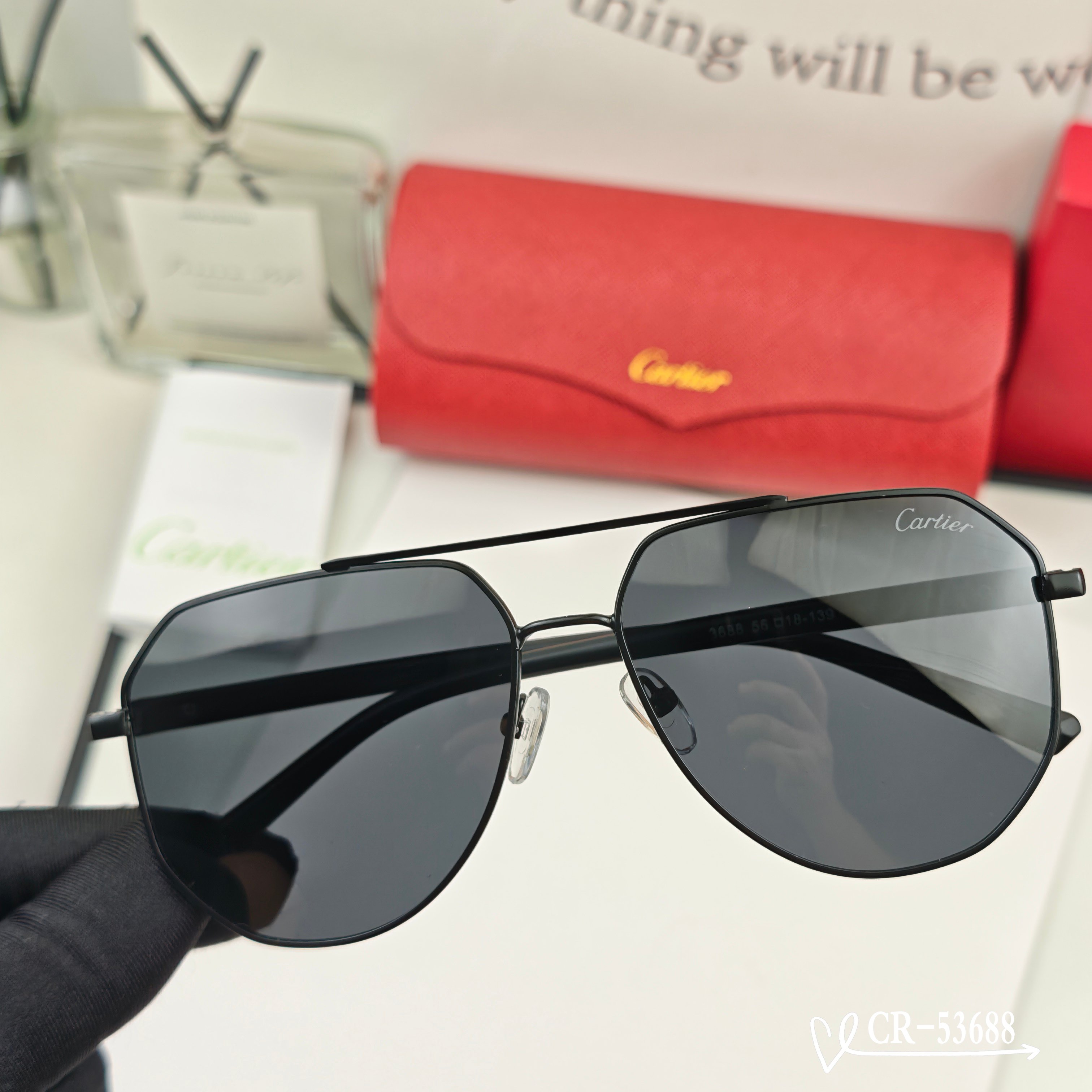 👓.【法国卡地亚-Cartier】 🕶.【宝丽来树脂偏光镜片】 ⭐️ .【金属镜架轻便佩戴舒适】 🌟 .
