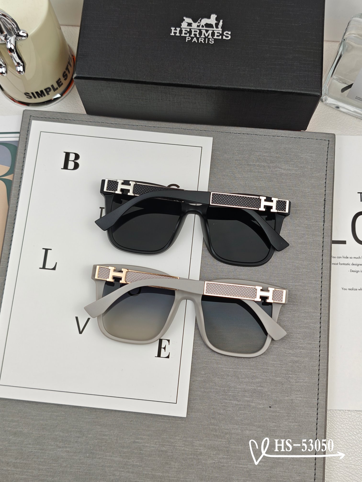 👓.【爱马仕-HERMES】 🕶.【宝丽来树脂偏光镜片】 ⭐️.【TR90镜架轻便佩戴舒适】 🌟.【si
