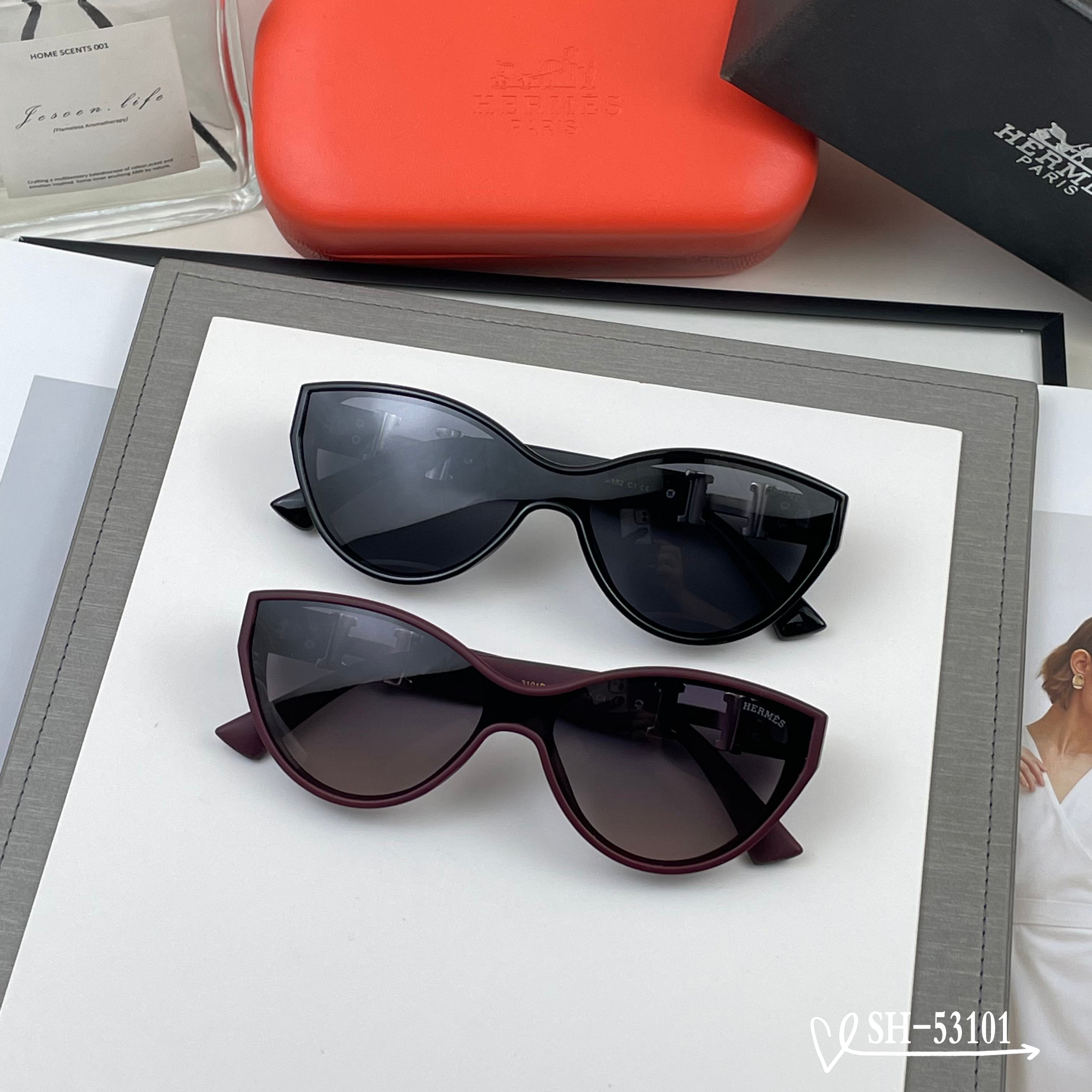 👓.【爱马仕-HERMES】 🕶.【宝丽来树脂偏光镜片】 ⭐️.【TR90镜架轻便佩戴舒适】 🌟.【si