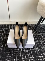 Dior High Heel Pumps Single Layer Shoes Best Luxury Replica
 Black Gold Genuine Leather Lambskin Patent Sheepskin Fall/Winter Collection Fashion