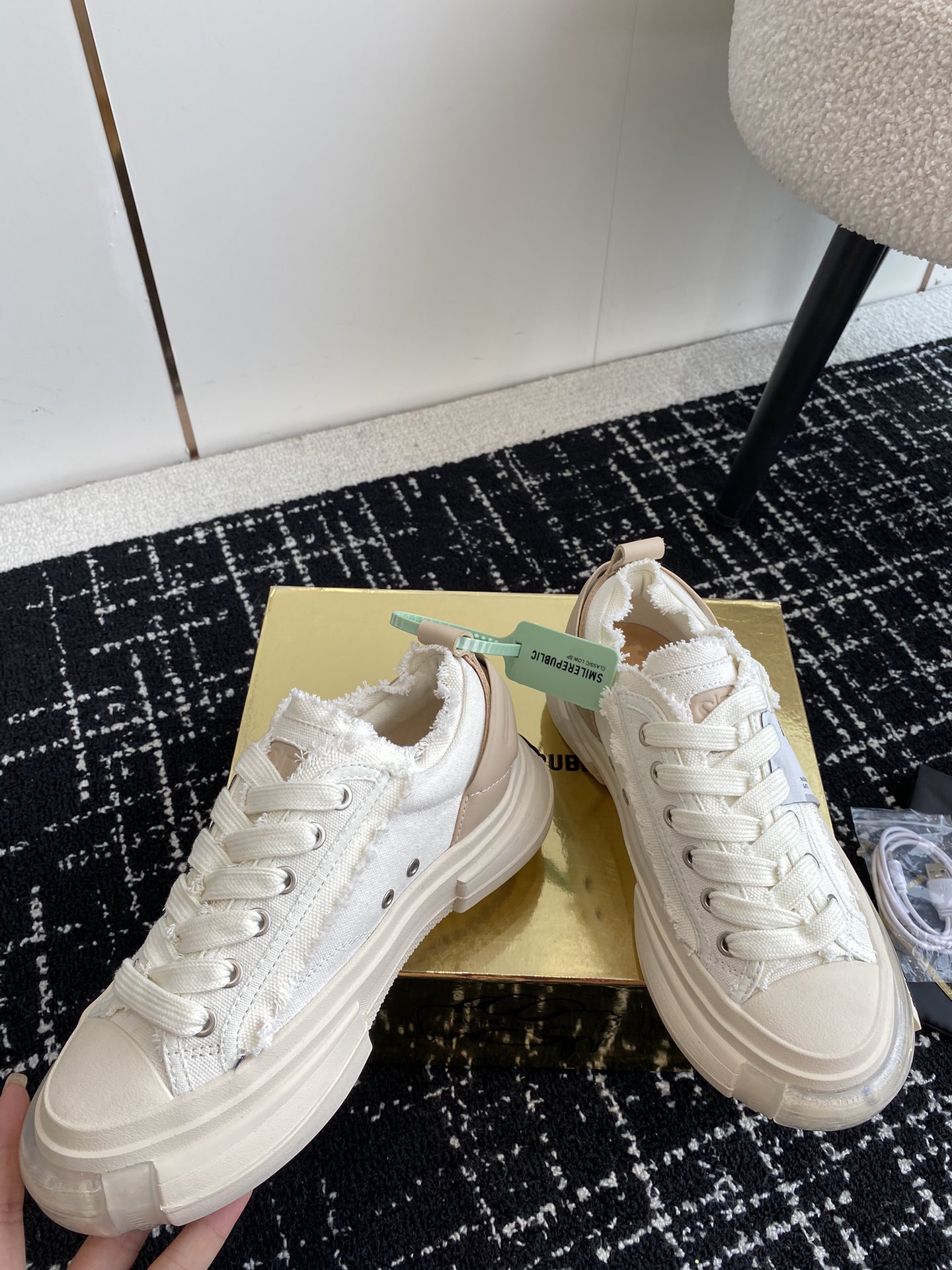 Fashion Sneakers: SMILEREPUBLIC Seon Jian, SR Galaxy 70s Style with Thick Base - 图片 6