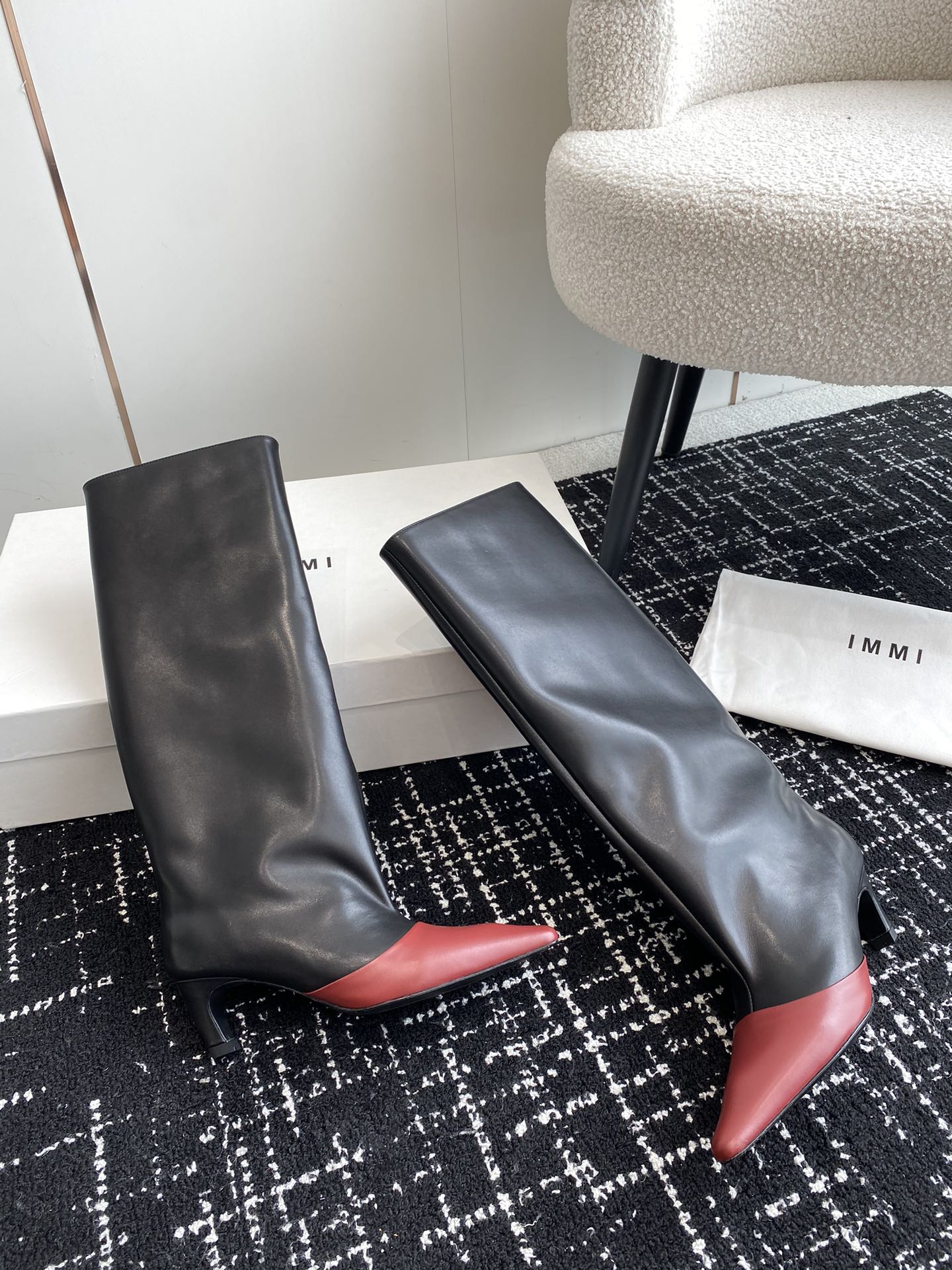 Fashionable ImmI 2023: Glamorous Cat & Pointy Boots Collection, 1:1 Prototype, Italian Platinum Bottom - 图片 2