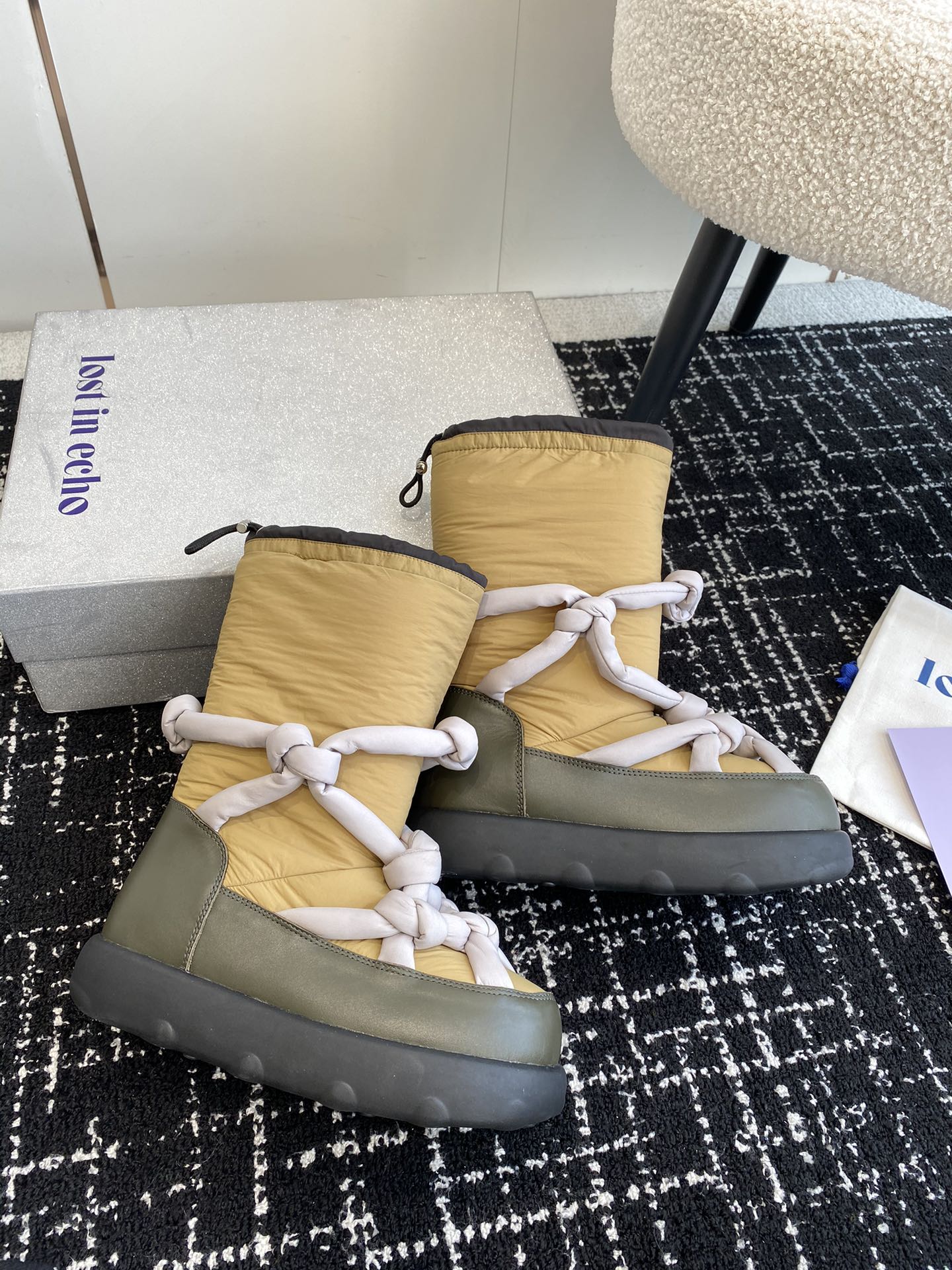 Designer Snow Boots Series: Unique Style with Customized Leather and Wool - 图片 4