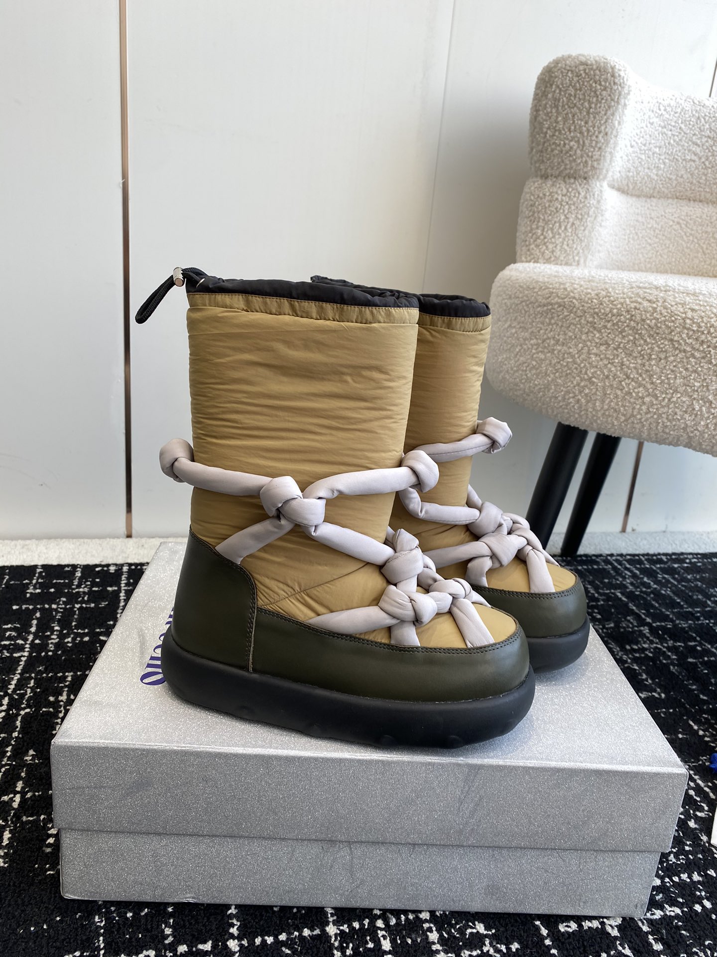Designer Snow Boots Series: Unique Style with Customized Leather and Wool - 图片 2