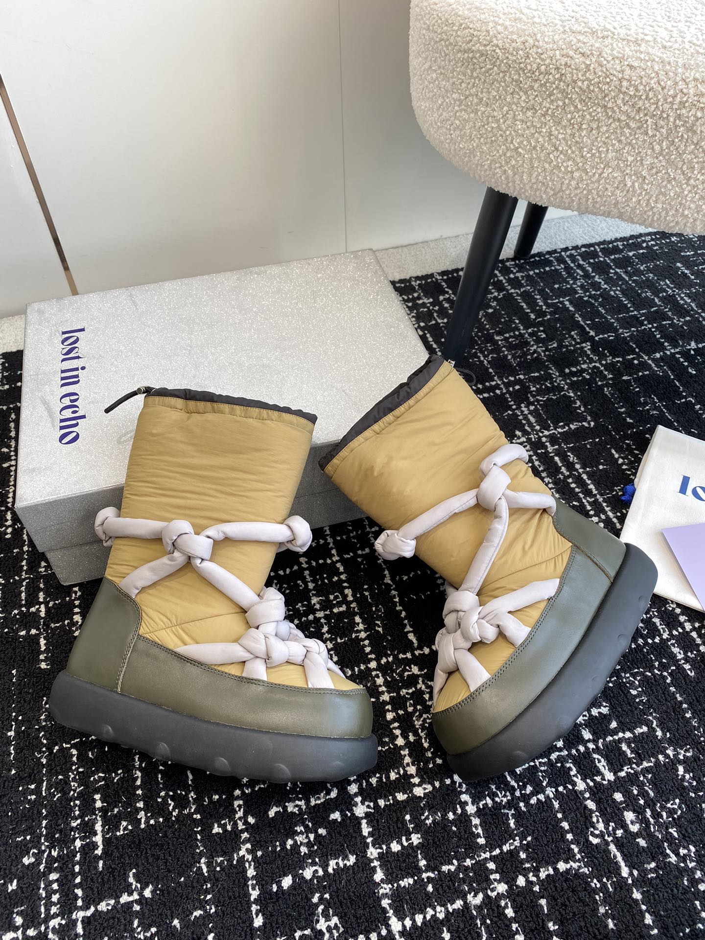 Designer Snow Boots Series: Unique Style with Customized Leather and Wool - 图片 6