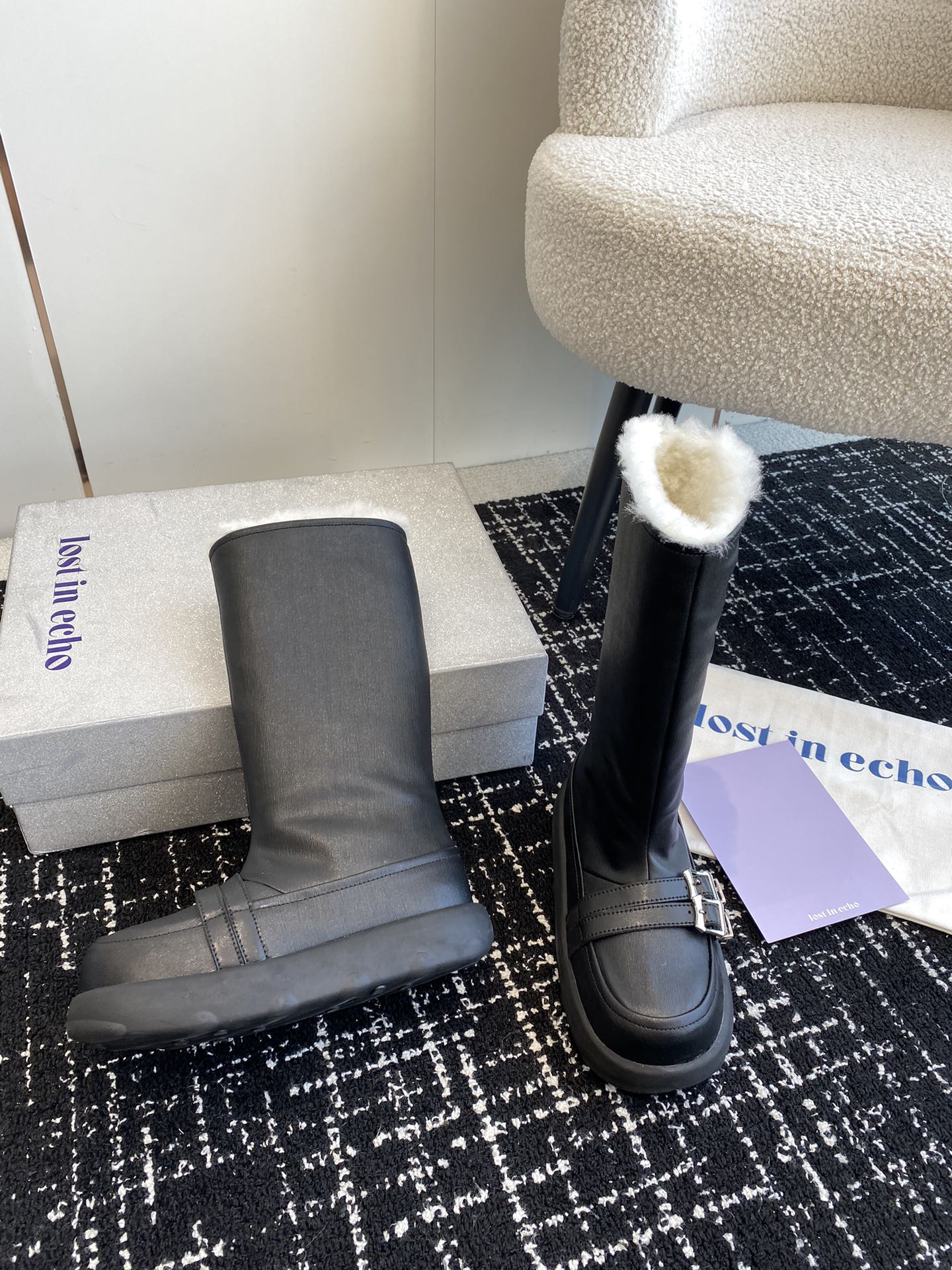 Unique Snow Boots Series by Substitute: Handcrafted with Fine Leather and Pure Wool - 图片 4