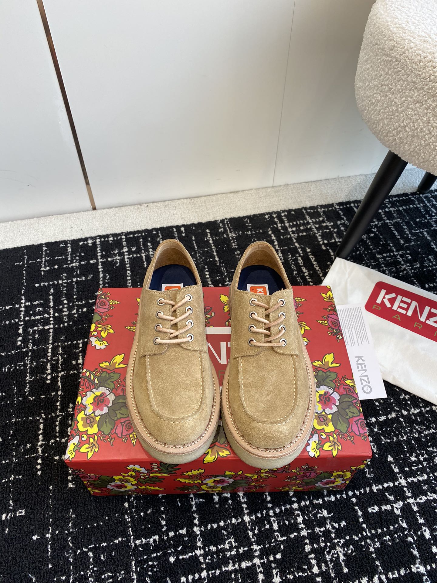 KENZO Kangaroo Shoes: Stylish Comfort with Thick Bottoms for Men and Women
