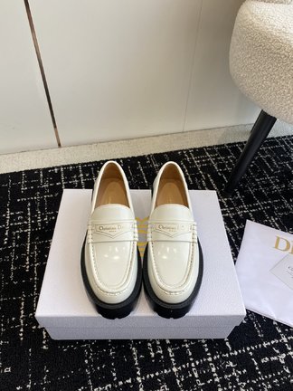 Dior Shoes Loafers Cowhide Fashion