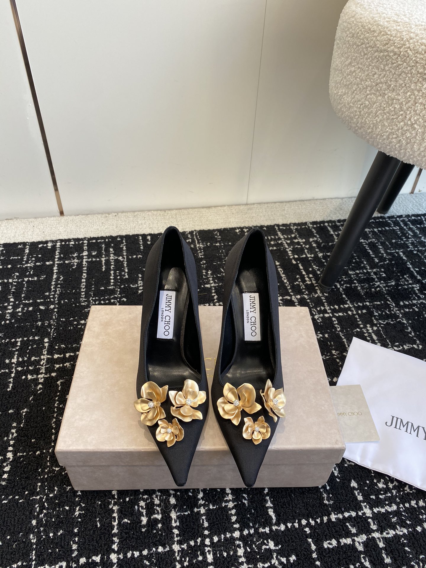 Jimmy Choo High Heel Pumps Single Layer Shoes cheap online Best Designer
 Gold Genuine Leather Sheepskin Silk Spring/Summer Collection