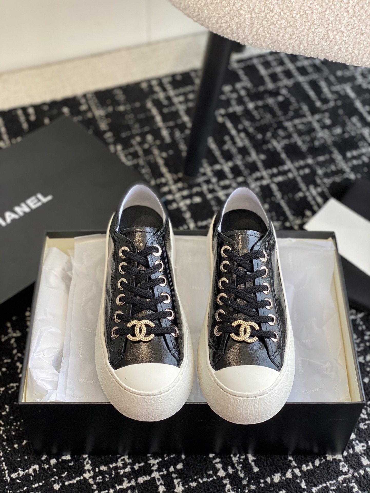 Nivel de compra Zapatos de galleta Chanel Chanel 24ss, los mejores zapatos deportivos casuales en el mostrador, este di…
