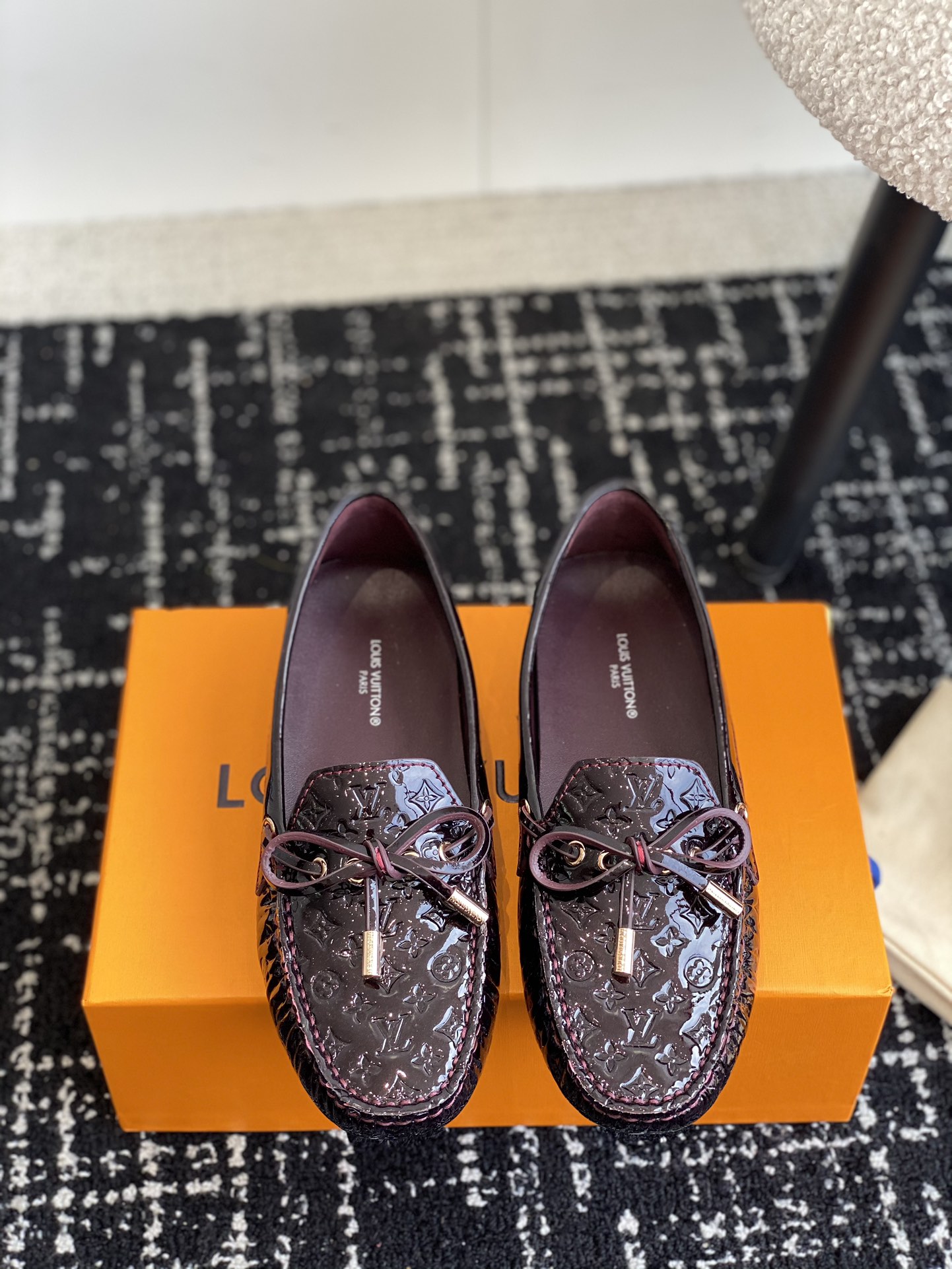 Louis Vuitton Shoes Loafers Moccasin Cowhide Rubber