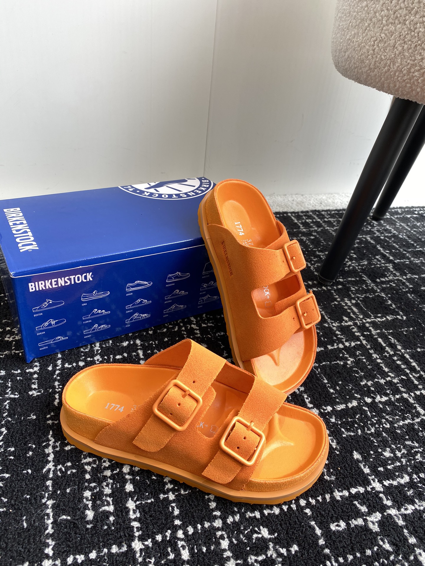 情侣款Birkenstock24ss新款1774系列半拖这两个品牌刚出联名我就心动了代购找很久才买到货真